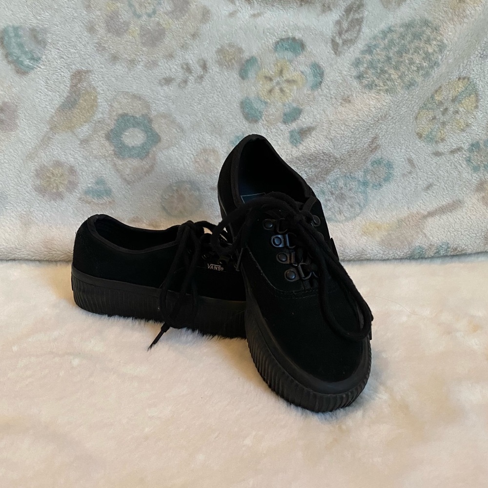 Black Platform Vans Size 6